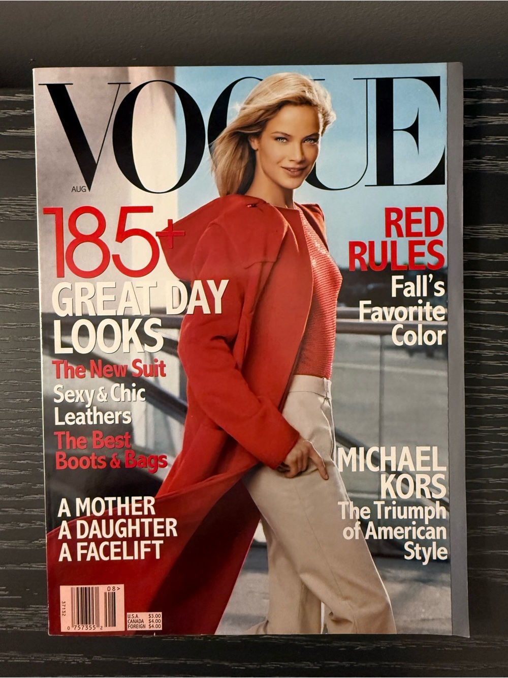 Vogue August 1999: Cover - Carolyn Murphy